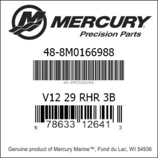 VERADO12 29 PITCH MERCURY RH 3 BLADE REAR PROPELLER
